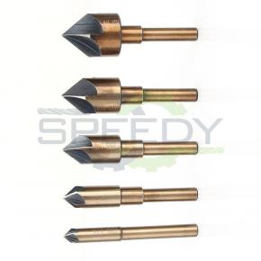 Slotted taper and deburring countersinkers 5 flutes